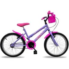 Bicicleta Aro 20 Infantil 5 a 8 anos Feminina Bike Bella Com Cestinha Rossi Bikes