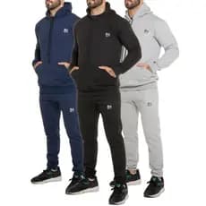Conjunto de Moletom Masculino Com Capuz Canguru Grosso Capuz