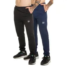 Kit 2 calças de Moletom Masculina Grossa Flanelada lisa