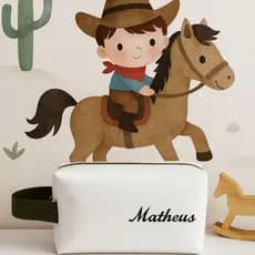 Nécessaire Bolsa Frasqueira Personalizada com Nome Organizador Bebê Maquiagem Bolsinha Bordado