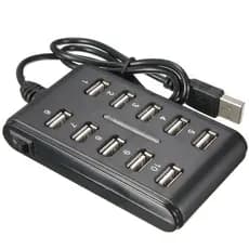Alta Velocidade 480 Mbps USB 2.0 HUB 10 Portas Multi Pessoal Computador Portátil Splitter Para PC laptop # 20