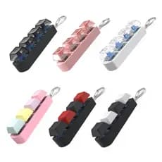 4 Teclas Botão De Dedo Anti-stress Brinquedos Teclado Mecânico Keycaps Escritório Descompressão Calmante Chaveiro Presen