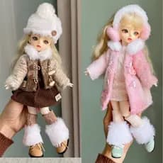 Novas Roupas De Inverno Conjunto De Mudança De Boneca BJD De 6 Polegadas , Fantasma Mãe , De 30cm , Jaqueta , Vestido