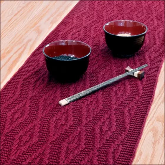 Caminho de Mesa Tricot Luxo Premium Decorativo Elegante Moderno 200x47