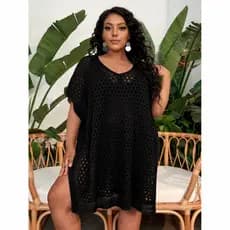 Moda Praia Plus Size Blusa Feminina Saida Vestido