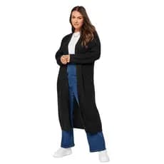 Cardigan Plus Size Feminino Longo Sobretudo Longo Inverno