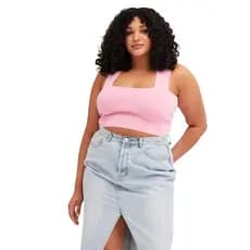 Top Cropped Plus Size Tricot Feminino Carnaval Blusa Cores