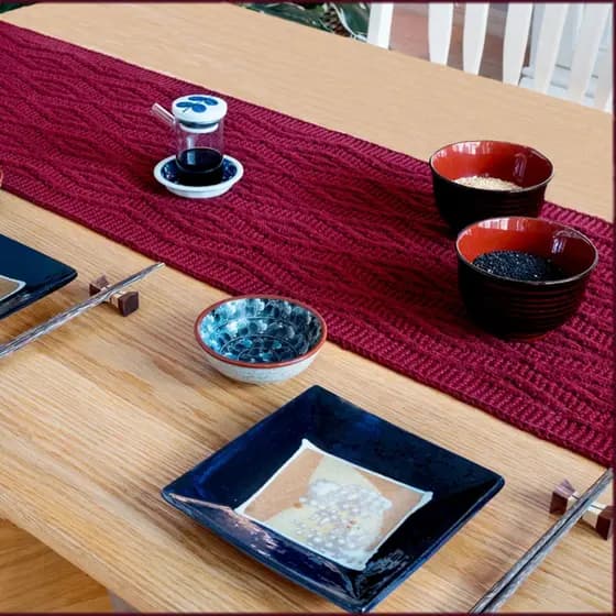 Caminho de Mesa Tricot Trilho de Mesa Decorativo Artesanal Luxo 150x47