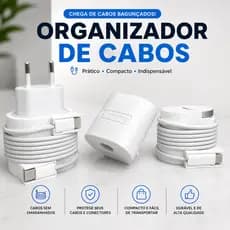 Suporte organizador para carregador de celular Apple