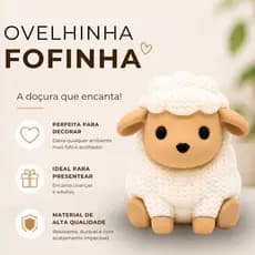 Ovelhinha Decorativa Estilo Crochê