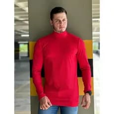 Camisa masculina gola alta, camiseta longline masculina malha canelada, manga longa