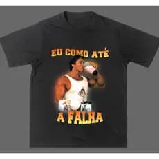 Camiseta Academia Treino Meme Estampada Maromba "Eu Como até a Falha"