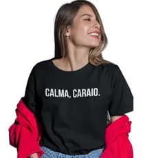 Camiseta Feminina Camisa Estampada Meme Frases Várias Estampas Blusa Moda Academia 100% Algodão
