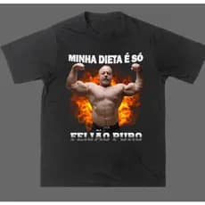 Camisa Camiseta Academia Treino maromba Estampada "Minha Dieta é Só Feijão Puro"