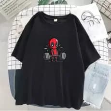 Camiseta 100% Algodão Premium Treino Academia CrosFit "Deadpool Maromba" Corrida Confortavel Promoção