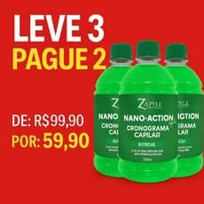 kit 3  nano tecnologia capilar nutrição 500ml potencializador de progressiva