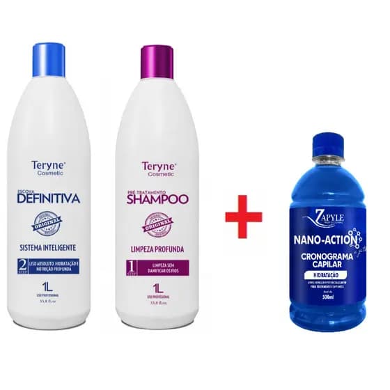 Kit Escova Definitiva + Nanotecnologia Hidratação