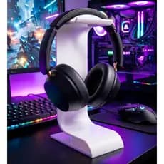 Suporte Premium Para Headset Fone de Ouvido Mesa – Resistente – Setup Gamer e Escritório