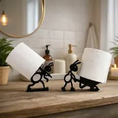 Suporte Porta Papel Higiênico Formigas Criativo Decoração Banheiro e Cozinha