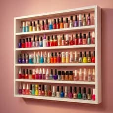 Expositor Esmaltes Nicho Parede Mdf Prateleira Organizador Manicure Salão Esmalteria Maquiagem Porta Tintas Miniaturas