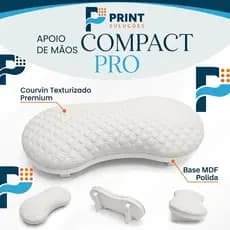 Apoio Apoiador Suporte de Mão Braço Branco Compacto Pro Manicure Profissional Ergonômico Nail Design Unhas Gel