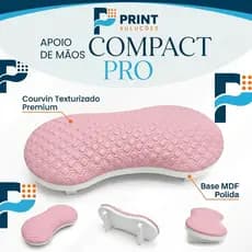 Apoio Apoiador Suporte de Mão Braço Rosa Compacto Pro Manicure Profissional Ergonômico Nail Design Unhas Gel