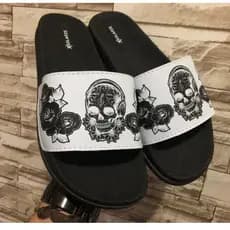 Chinelo Sandália Slide Masculino Feminino Caveira Mexicana Floral Confortável Leve Macio Tendência