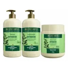 Kit Shampoo & Condicionador 1L + Banho de Creme 1k  Jaborandi - Bio Extratus