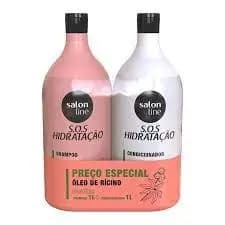 KIT SH + COND S.O.S HIDRATAÇÃO TURBINADA 1L SALON LINE