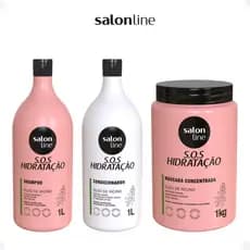 Kit SOS Hidratação Turbinado com Máscara Rícino Salon Line