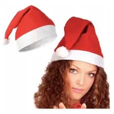 Gorro De Papai Noel Mamãe Touca Veludo Natal 2 Un Envio Full