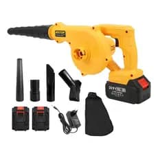 Soprador De Folhas Aspirador Portátil Sem Fio 2 Bateria 21v