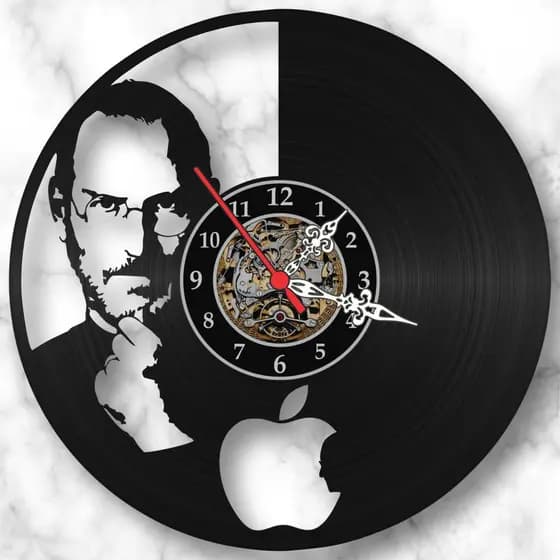 Relógio Parede Steve Jobs Apple Maçã Nerd Geek Vinil Lp