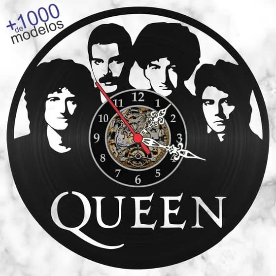 Relógio Parede Queen Bandas Rock Musica Vinil Lp Decoração