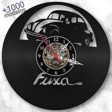 Relógio Parede Fusca Carros Antigos Vinil Lp Decoração Retrô