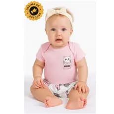 Conjunto Bebê menina menino body shorts verão