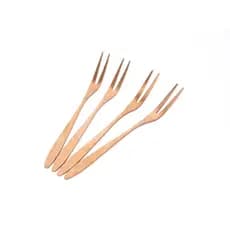 Kit com 4 garfos para petisco Rose Gold Dourado