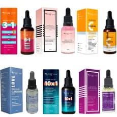 Kit C/6 Serum Facial Com Ácido Hialurônico, Vit B5, Colágeno