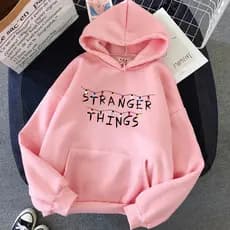 Moletom Canguru Com Capuz Estampado Stranger Things Varal De Luzes