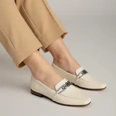 Mocassim Loafer Feminino em Couro Legítimo Premium Confortável Elegante Eventos Trabalho Salto Baixo