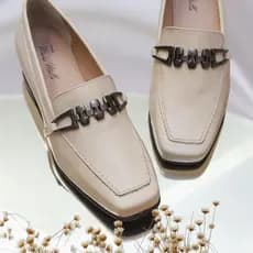Mocassim Feminino Confortável em Couro Legítimo Salto Baixo Elegante