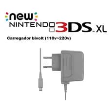 Kit Películas + Carregador Bivolt (110-220v) Para New 3ds Xl