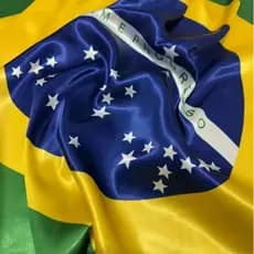 Bandeira Brasil Cetim 0,96x0,74 Copa Mundo Decoração Evento