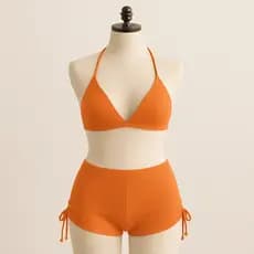 Conjunto De Praia Biquini Short Sunquini Sunkini Bionda Franzido moda praia