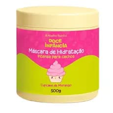 Máscara Capilar Infantil Cupcake de Morango 500g - Hidratação Intensa Para Cachos Definição Maciez