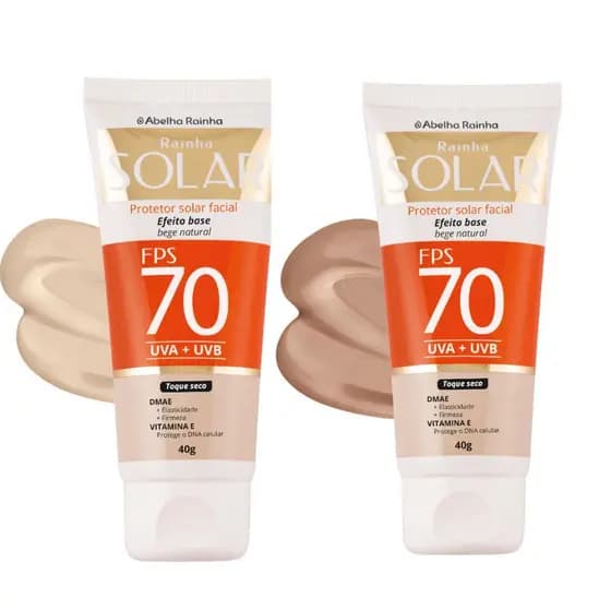 Protetor Solar Facial Com Base FPS 70 40g Abelha Rainha Rainha Solar