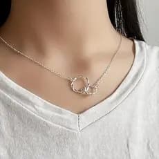 1 Peça Colar Feminino Simples E Elegante De Titânio Interligado Aço , Corrente De , Design Sofisticado