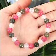 Pulseira Da Sorte Para Casal Masculino E Feminino , Elástica Com Contas De Corda De Cristal