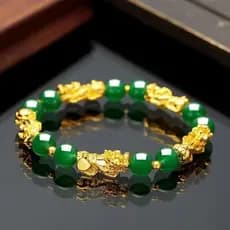 Pulseira Phoenix De Obsidiana Preta Combinando Para Homens E Mulheres Com Mantra De Seis Caracteres Atrair Fortuna Colar