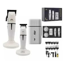 Kit Jrl Corte, Acabamento e Shaver Ghost 2 Branca Profissional Bivolt